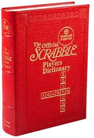 The Official Scrabble Player Dictionary Leather Bound Book - West Side Kids  Inc