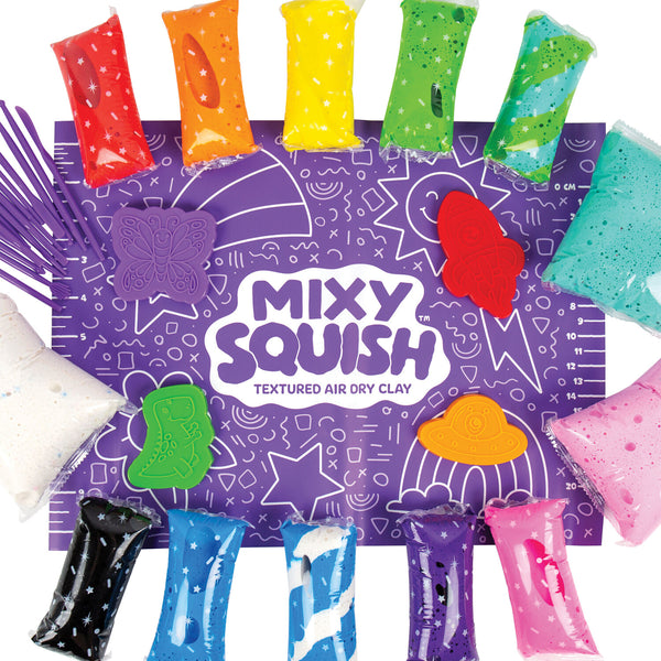 Mixy Squish Rainbow Textured Air Dry Clay