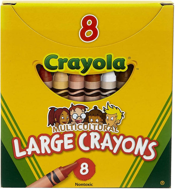 Crayola Multicultural Crayons 8 Skin Tone Colors/Box 52008W, 1