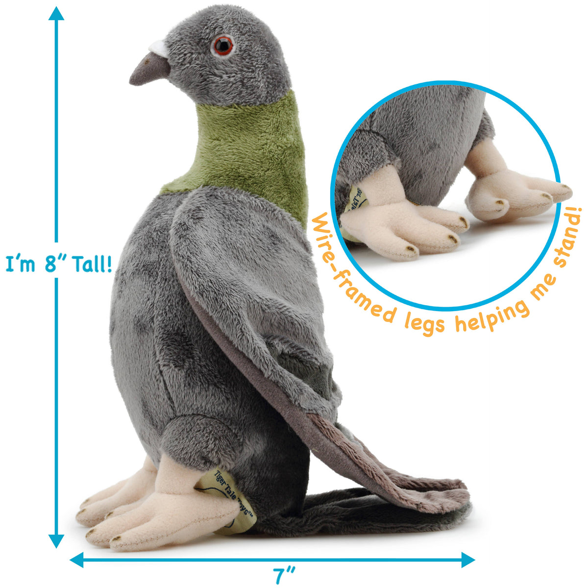 Pepper The Pigeon | 9 Inch Stuffed Animal Plush