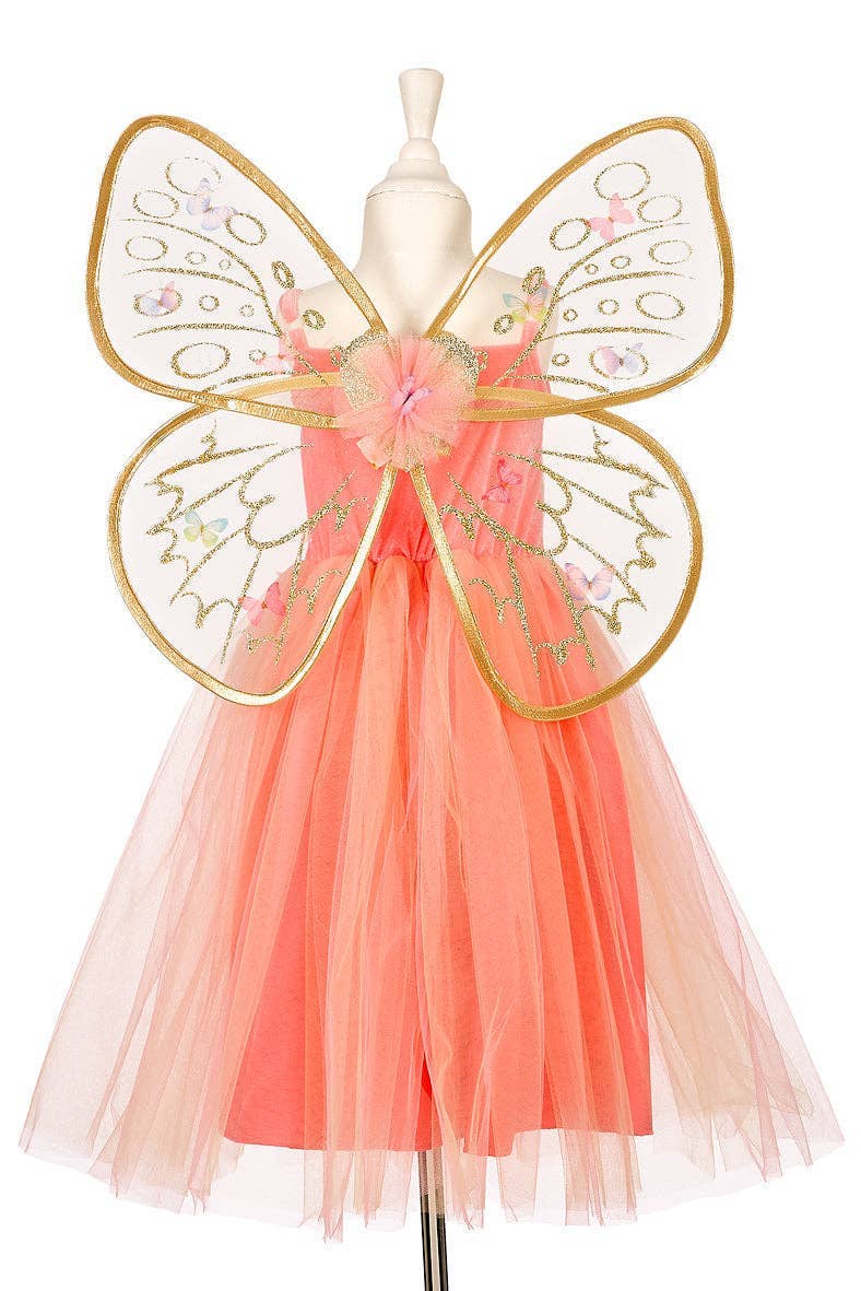 Joanna Coral Butterfly Dress &amp; Wings: 5-7 years