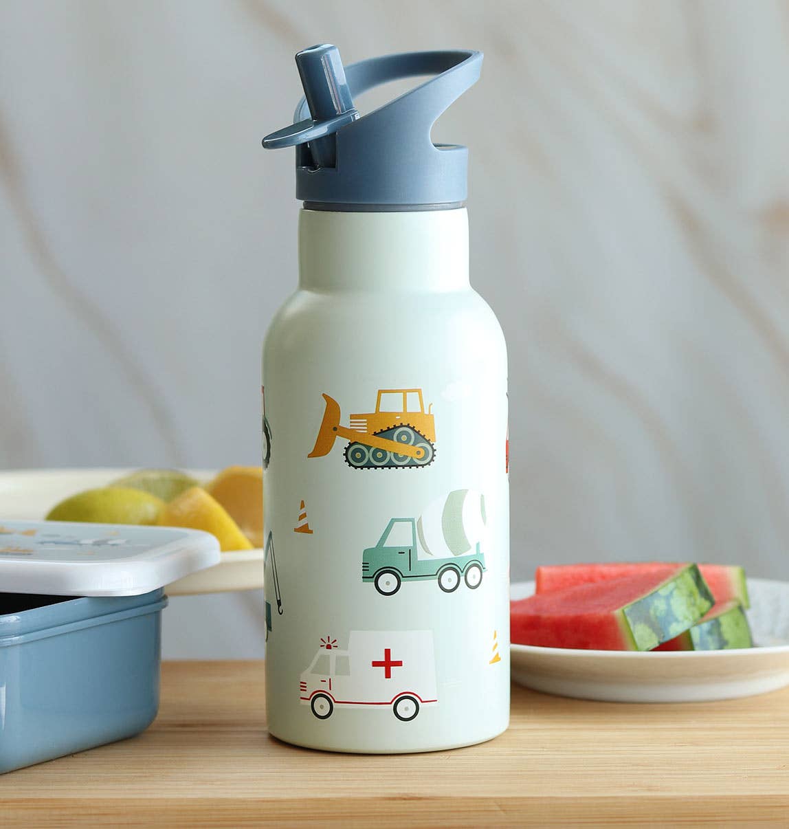 Kids stainless steel drink/water bottle: Vehicles, Cars