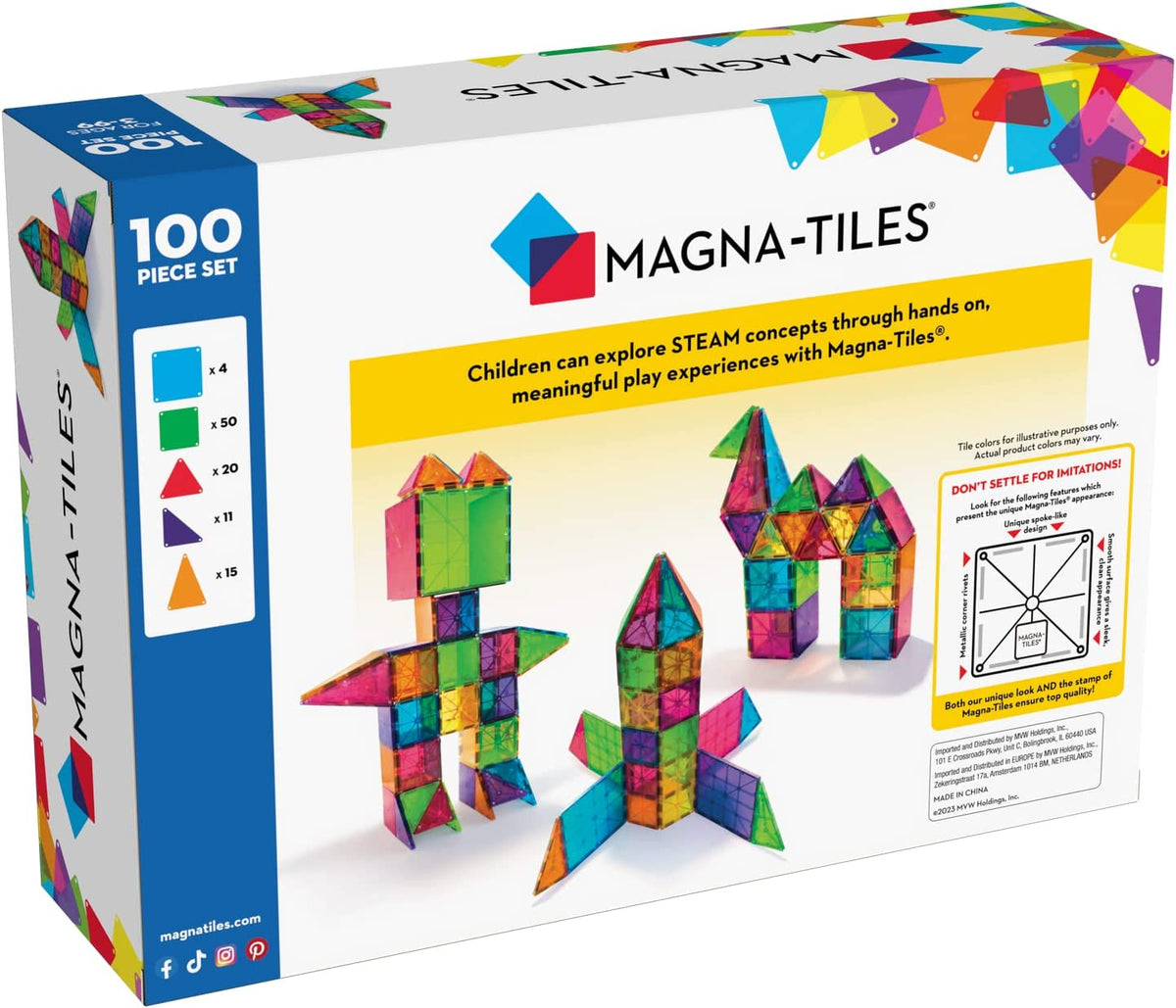 Magna-Tiles Clear 100 pc value pack