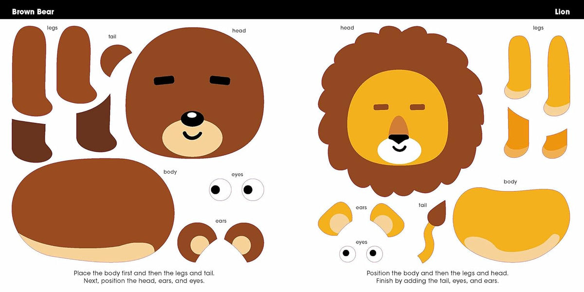 First Sticker Art: Zoo Animals