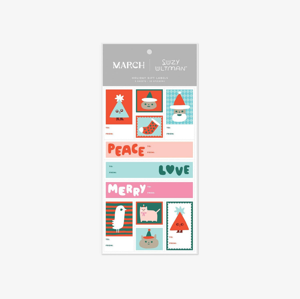 Peace Love Merry Labels - Suzy Ultman Collection