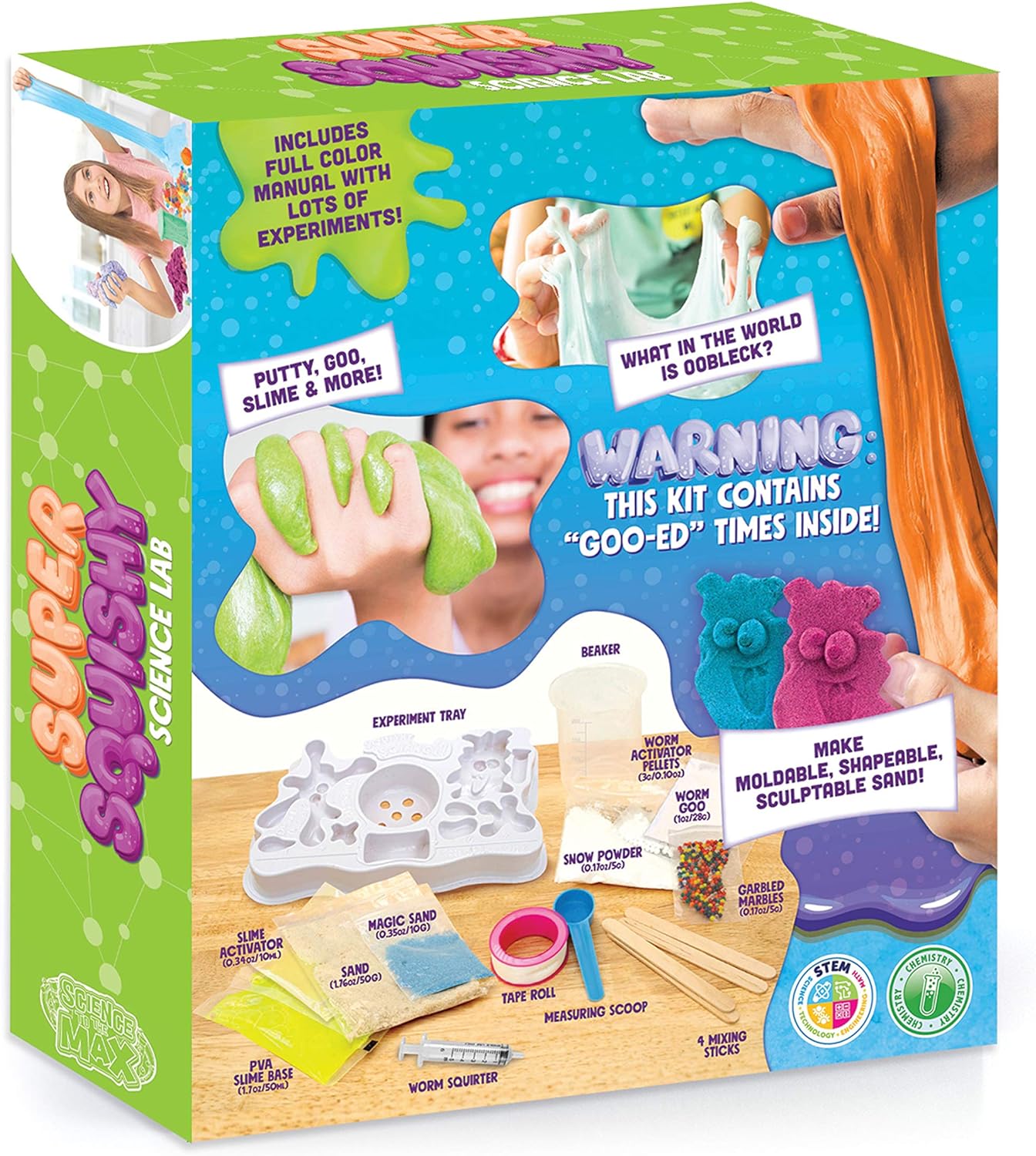 Kinetic Sand Sand Slime Lab, All-In-One Kit For Ages 8 & Up SLIME KIT GREAT  GIFT