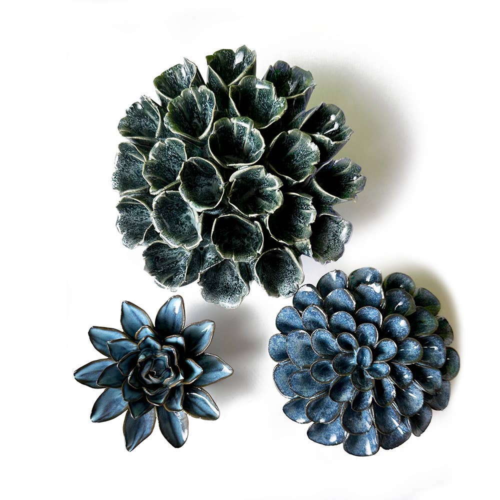 Ceramic Faux Succulents - Flower Gift Box Sets: Day