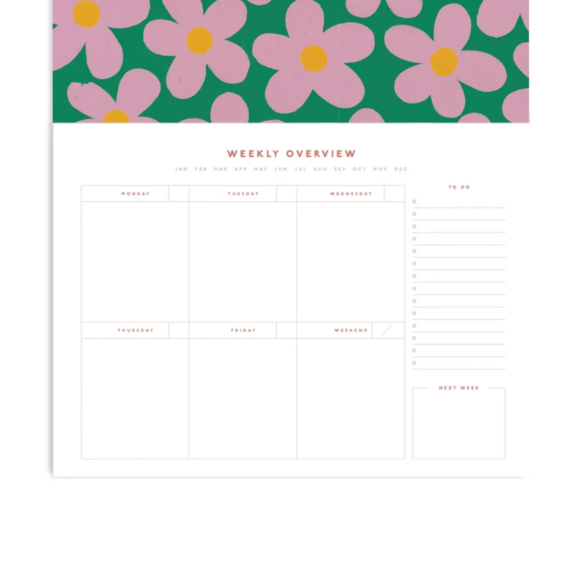 Love in Bloom Weekly Desk Planner