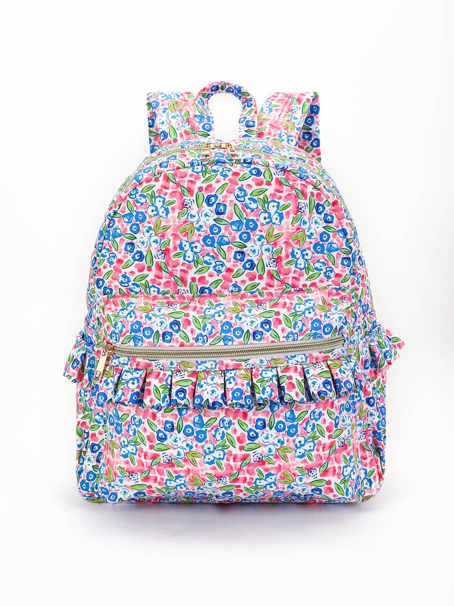 Blue Flower Ruffle Backpack West Side Kids Inc