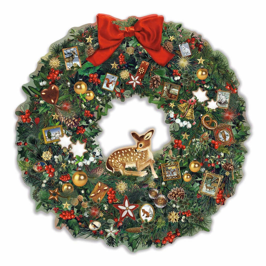 Festive Wildlife Wreath Christmas Advent Calendar