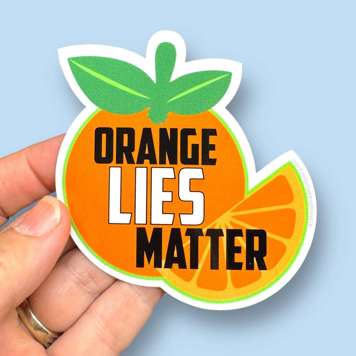 Orange Lies Matter Vinyl Sticker