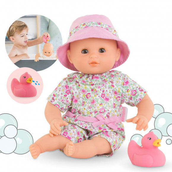 12” Bath Baby Doll Set - Coralie