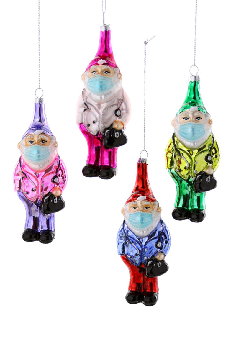 Dr Gnome Blown Glass Ornament